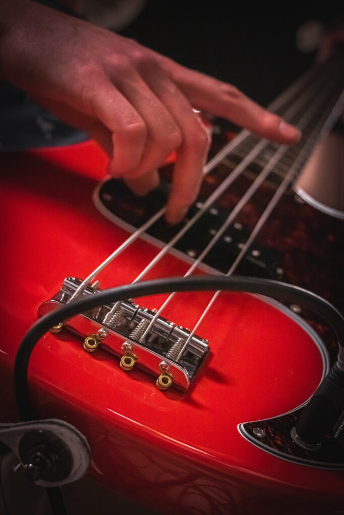 Closeup van de bas
